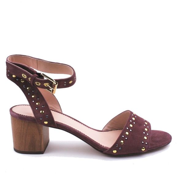 New JCREW Size 9 Penny Ankle Strap Sandals Studded Suede - Picture 2 of 4